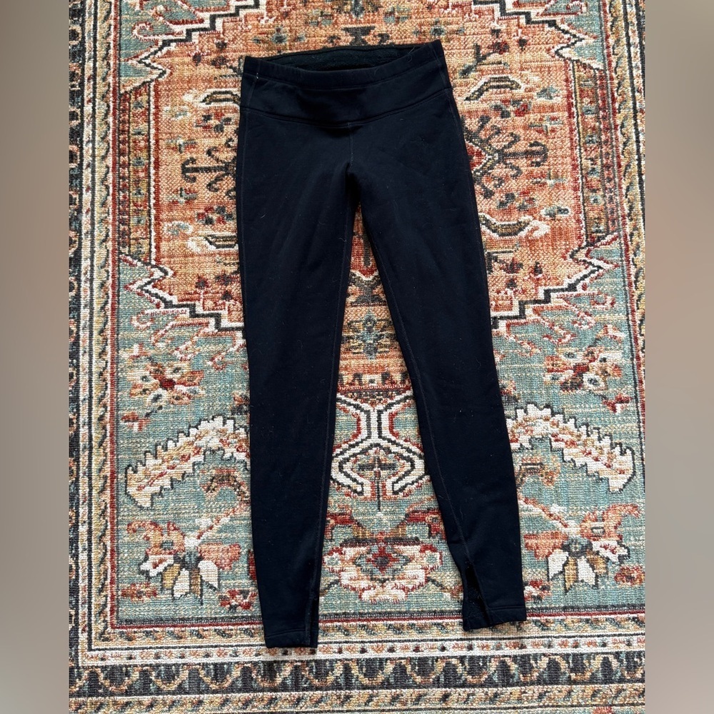 Athleta Fleece Lined Black Women's Leggings